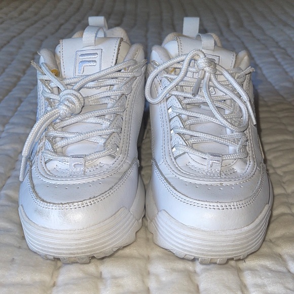 ALL WHITE FILA DISRUPTOR II PREMIUM SNEAKER - Picture 3 of 7